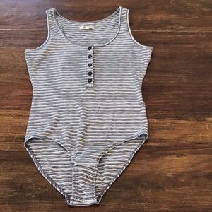 Madewell striped Henley bodysuit